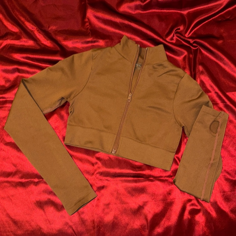 Zip up workout jacket
